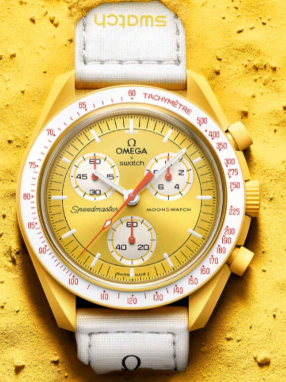 ☆Watch☆OMEGA☆SO33J100☆Speedmaster Moon Swatch Mission to the Sun☆YEL Dial